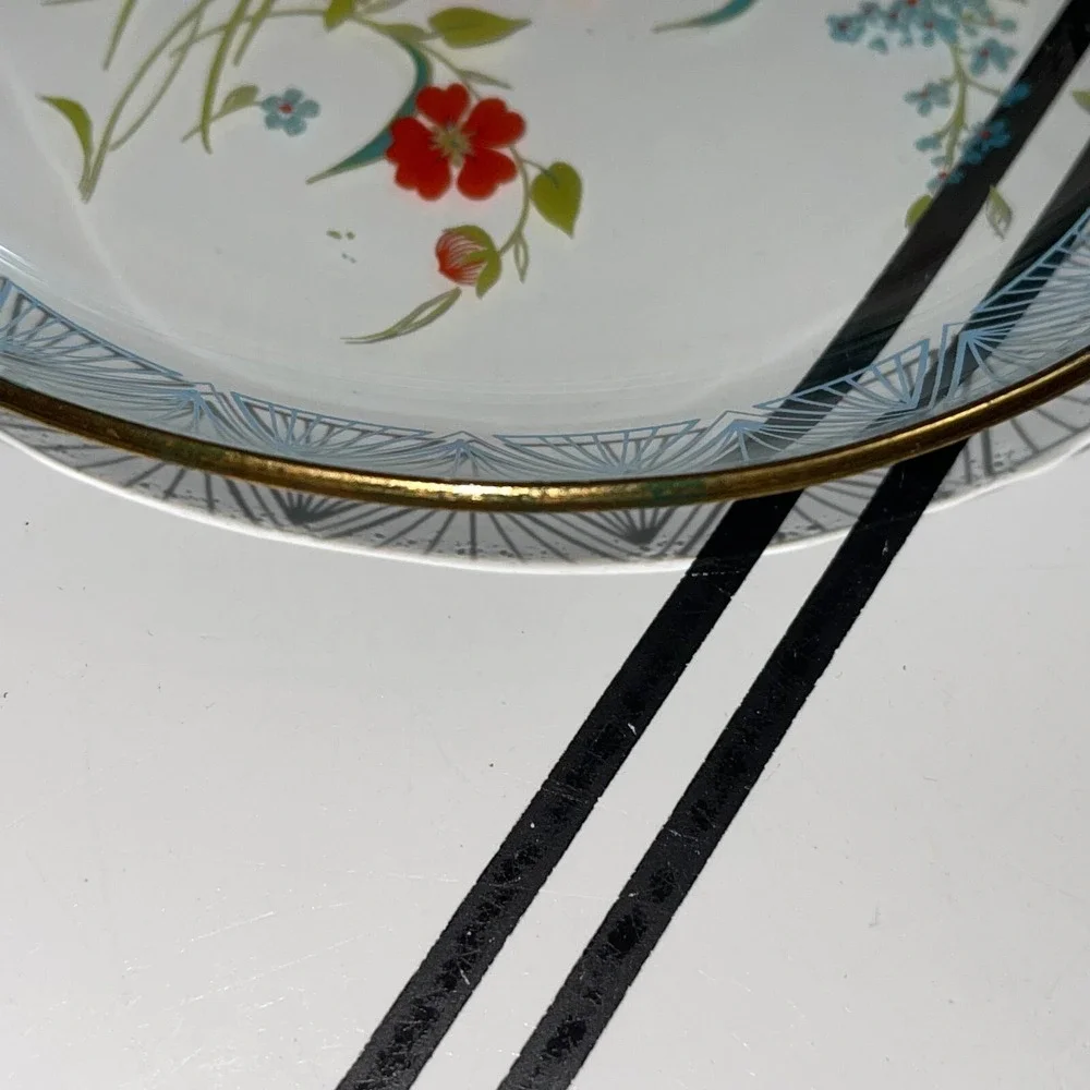 Mid Century Wildflowers Serving Tray, Bowls, & Plates‎ Set of 5